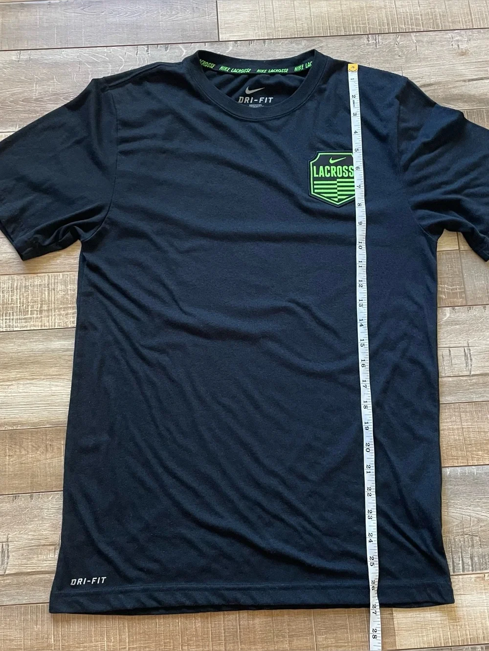 Nike Dri-FIT Lacrosse T Shirt Mens Small Black Athletic Performance Tee